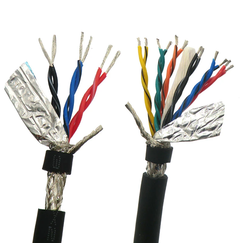 veiligheid Vakantie dubbellaag Flexibele twisted pair kabel afgeschermde draad 4,6,8,10,12,14,16,20,26  core encoder kabel 485 signaal data control draad vertind koper|Draden &  Kabels| - AliExpress