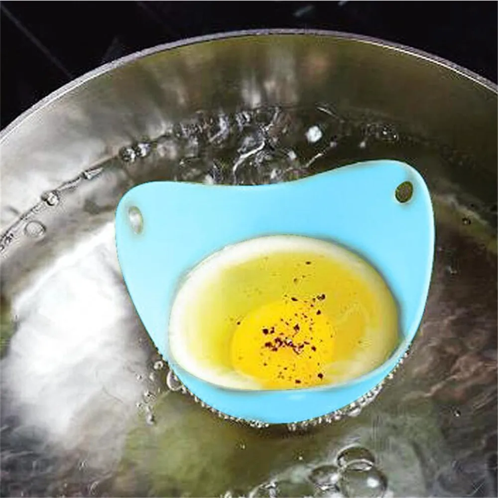 High Temperature Silicone Egg Boiler egg boiler mold cup egg cooker silicone egg poacher egg poacher Warm Creative Silica Gel Egg Cooker Poacher Steamer Holder Mold 4 colors