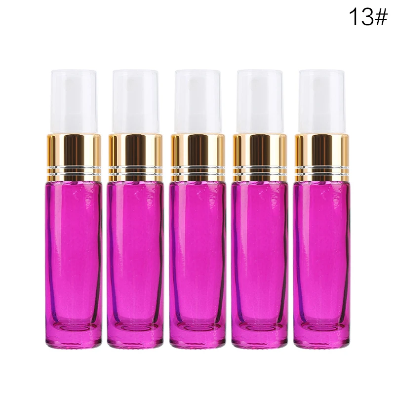 13 10ML 5PCS Градиент цвета 10 мл Портативный Путешествия многоразового Spary флаконы с парфюмированным маслом пустые косметические контейнеры для пульверизаторов бутылка Простота в использовании - Цвет: 13 10ML 5PCS