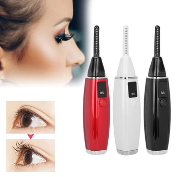 

Portable Eyelash Curler Electric Heated Eyelash Curler Long Lasting Two Temperature Electric Eyelash Curler Makeup Tool