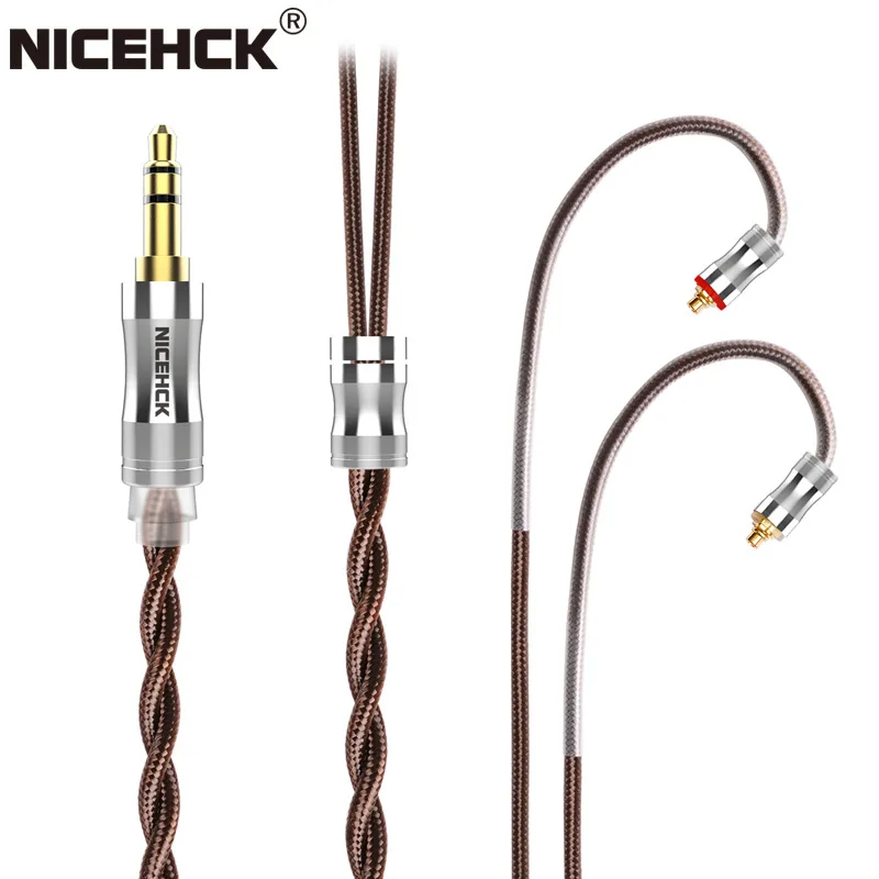 NiceHCK BROCC 5N Litz OCC Earphone Cable Upgrade Wire 3.5/2.5/4.4mm MMCX/0.78mm 2Pin/QDC/NX7 For CIEM KXXS Kanas TANCHJIM EBX21