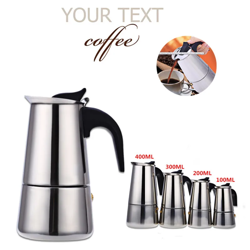 2/4/6/9 Cups Coffee Maker Pot Stainless Steel Mocha Espresso Latte
Stovetop Filter Moka Coffee Maker Coffee Pot for Home Kitchen