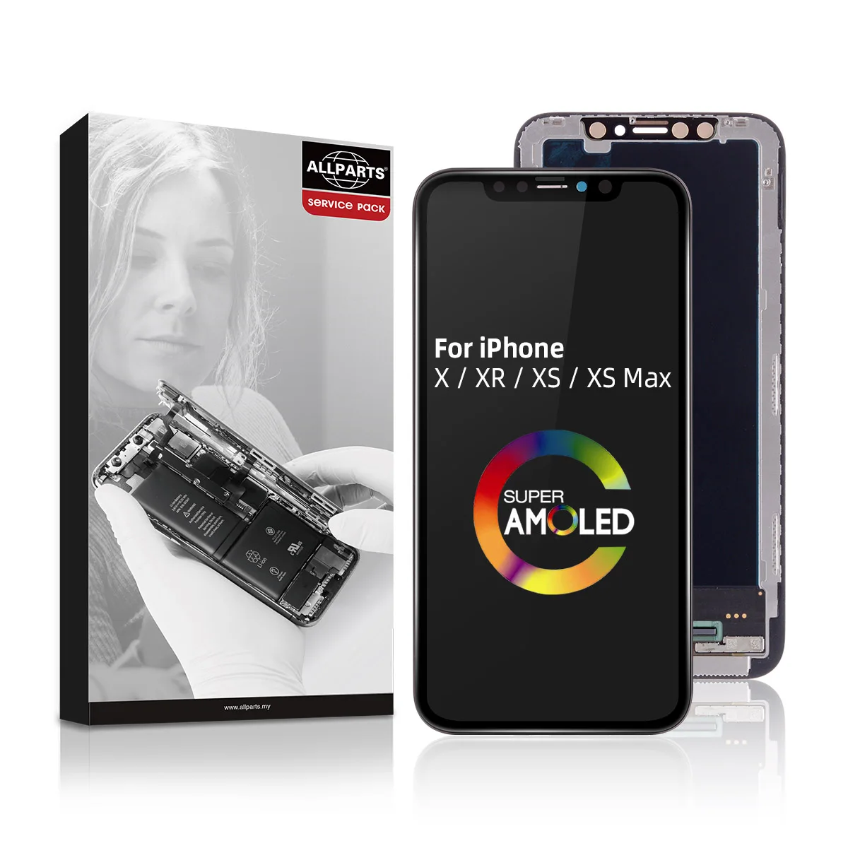 

AAmoled For iPhone X XR XS LCD Assembly with Frame Replacement TFT/OLED Display LCD Digitizer Module 3D Touch Screen