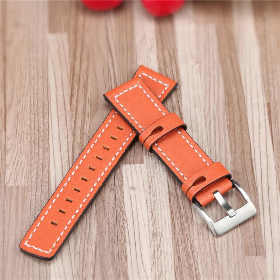 Genuine Leather Wrist Band Strap Bracelet For Fitbit Versa/Versa 2/Versa Lite Smart Watch Wristband Stainless Steel Buckle Band