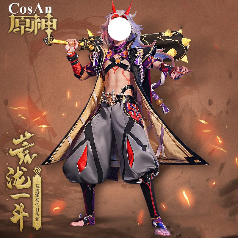

CosAn Hot Game Genshin Impact Arataki Itto Cosplay Costume Handsome Combat Uniforms Male Activity Party Role Play Clothing M-XXL