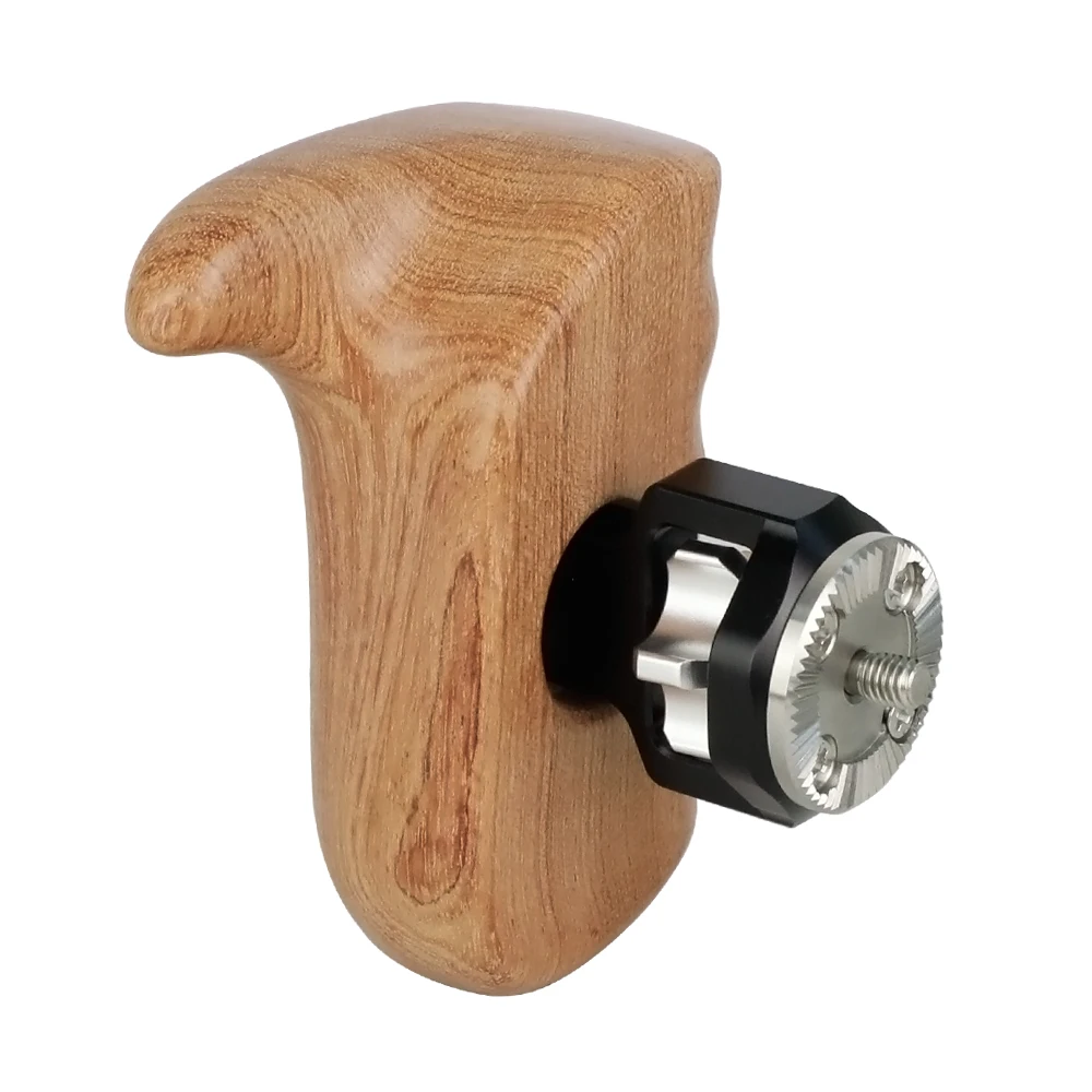 

HDRIG Wooden Hand Grip With M6 ARRI Rosette Mount Left Side Connector for DSLR Camera Cage Kit Photography Accessories