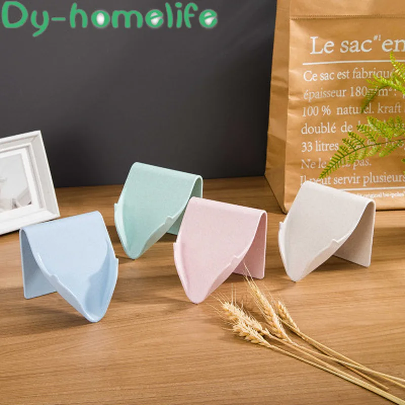 

Creative Seamless Wall-mounted Soap Holder Soap Box Bathroom Free Punch Soap Box Quick Drain Wall-mounted Mobile Phone Holder