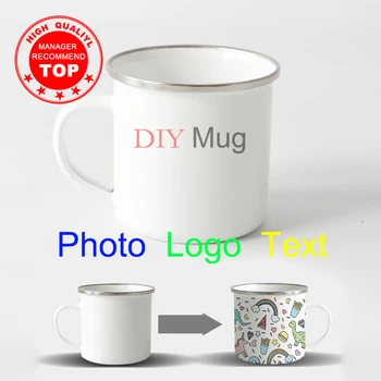

Creative stainless steel DIY Mug Customize Cup Print Pictures photo logo coffe mugs Unique Gifts For Friend Family