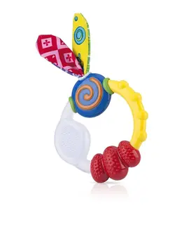 

Nuby (TM) -ring massages gums for teething pacifiers and teether