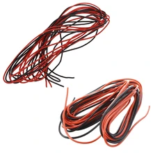 2x3 м 20 Калибр и 2x3 м 22 Калибр AWG силиконовый резиновый провод кабель красный черный гибкий