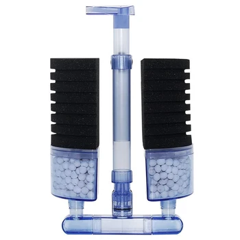 

Aquarium Filter, Ultra Quiet Aquarium Biochemical Sponge Filter Fish Tank Air Pump Fry Aquarium Fish Tank Water Fall Double Fo