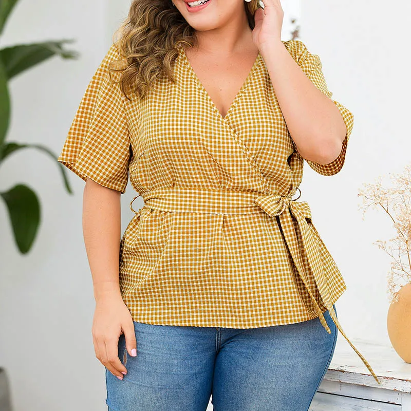 Летняя женская футболка, большие размеры, обхват груди 136 см, 5XL, 6XL, 7XL, 8XL, женская желтая футболка