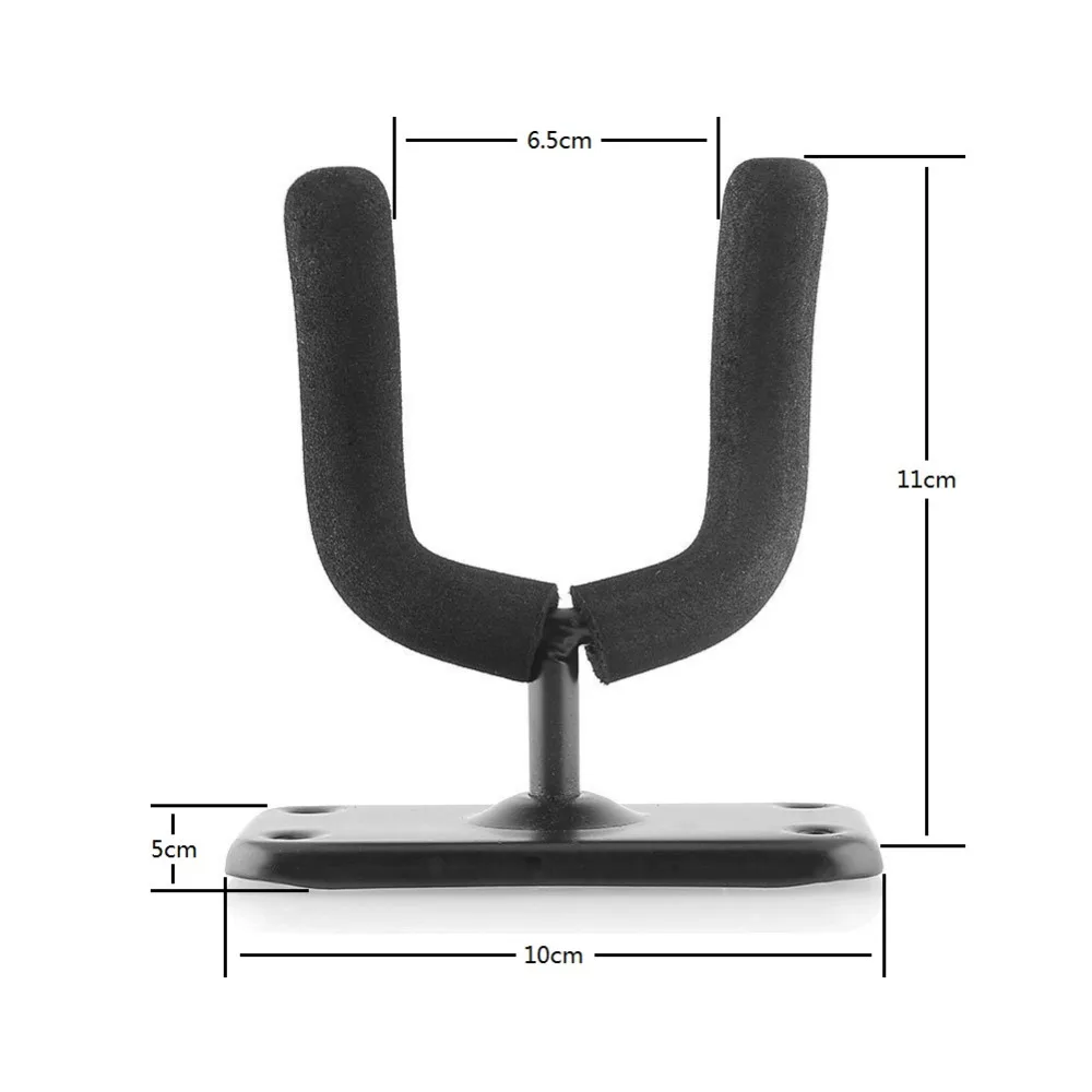 

1Pcs Black Guitar Hanger Hook Holder Wall Mount Stand Rack Bracket Display Strong Fixed Wall Guitar Bass Screws Accessories Tool