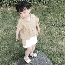 Детские однотонные Популярные штаны повседневные штаны Шорты однотонные шорты для маленьких мальчиков, леггинсы пляжные шорты штаны 50