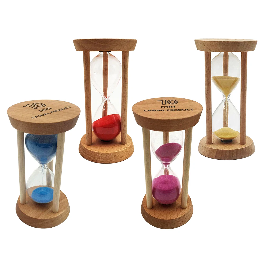MagiDeal 10 Minutes Wooden Sandglass Hourglass Sand Timer for Classroom Teaching Kitchen Cooking