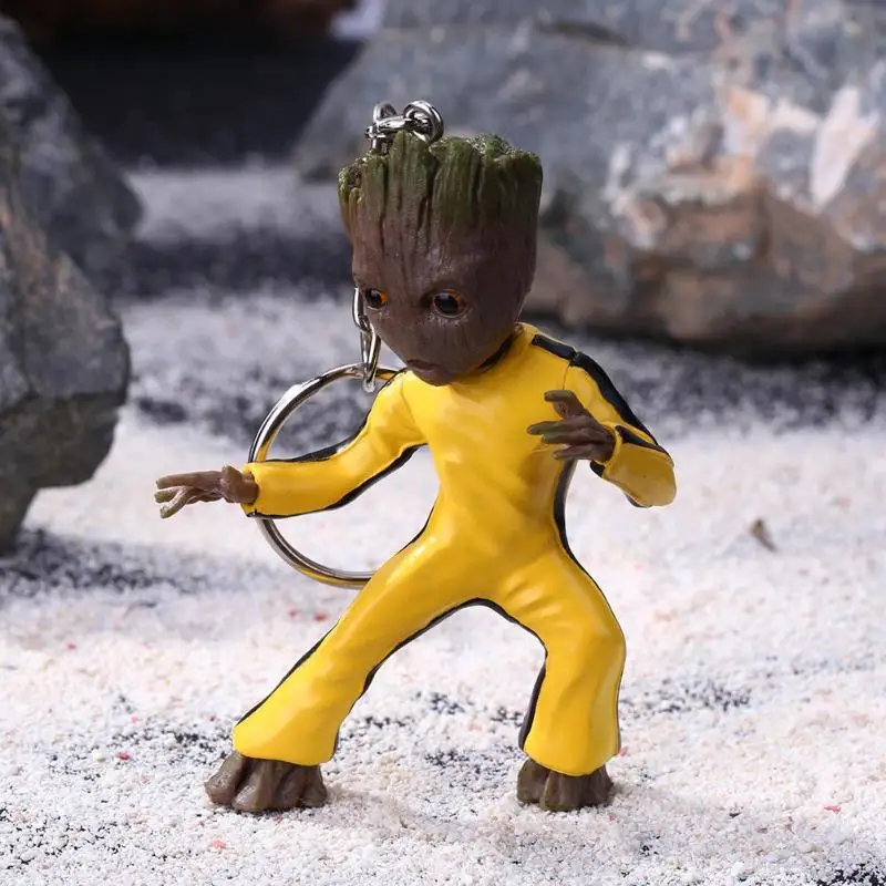 Детский Groot фигурки брелок-игрушка домашний орнамент Милая модель игрушка для детей мультфильм Дерево человек брелок автомобиль висячий
