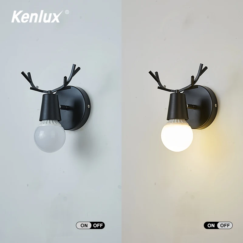 Светодиодный настенный светильник Kenlux деревянная железная лампа в