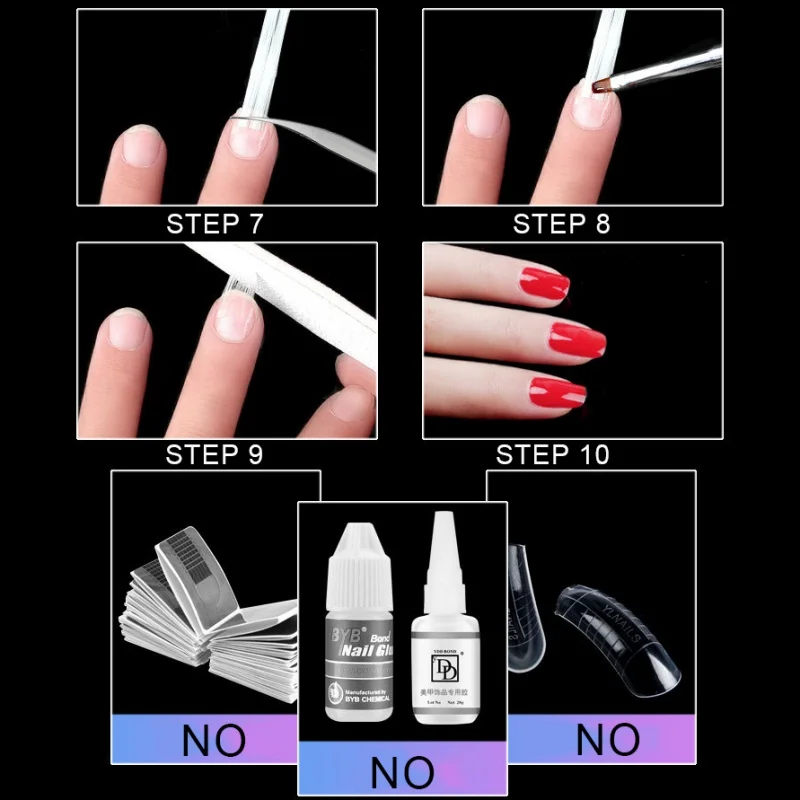 12 шт./упак. наращивание ногтей форма для лака инструменты строитель расширение