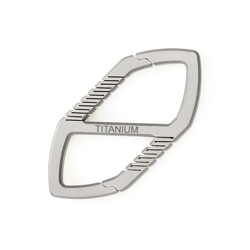 Tiartisan titanium сплав 8-Форма карабин titanium сплав Карабин уличный Скальный крюк для повседневного использования, карабин