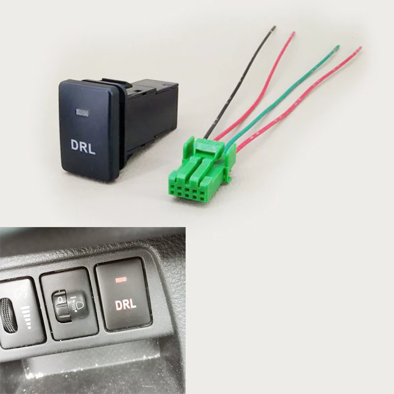 Кнопка для автомобиля DRL Дневной выключатель Toyota Camry Prius Corolla светодиодный света ed