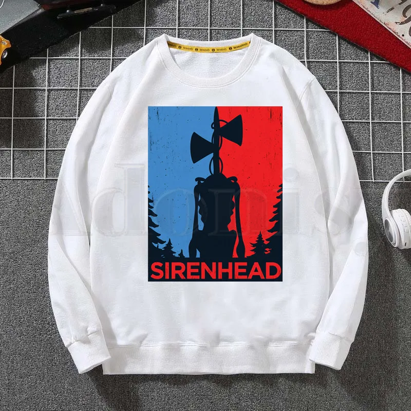 

Siren Head Urban Legend Fears Horror SCP Hoodies Sweatshirt Print Trend Mens Clothes Hip-Hop Male Crewneck Hoodies Men