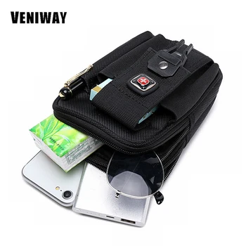 

Veniway Swiss Dropshipping Men Belt Bag Waist Packs Oxford 1680D Waist Bag Mobile Phone Bag Fanny Pack Pen Hold Wholesale