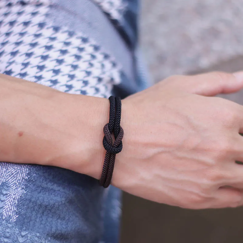 Stainless Steel Double Red Thread Bracelet for Men and Women