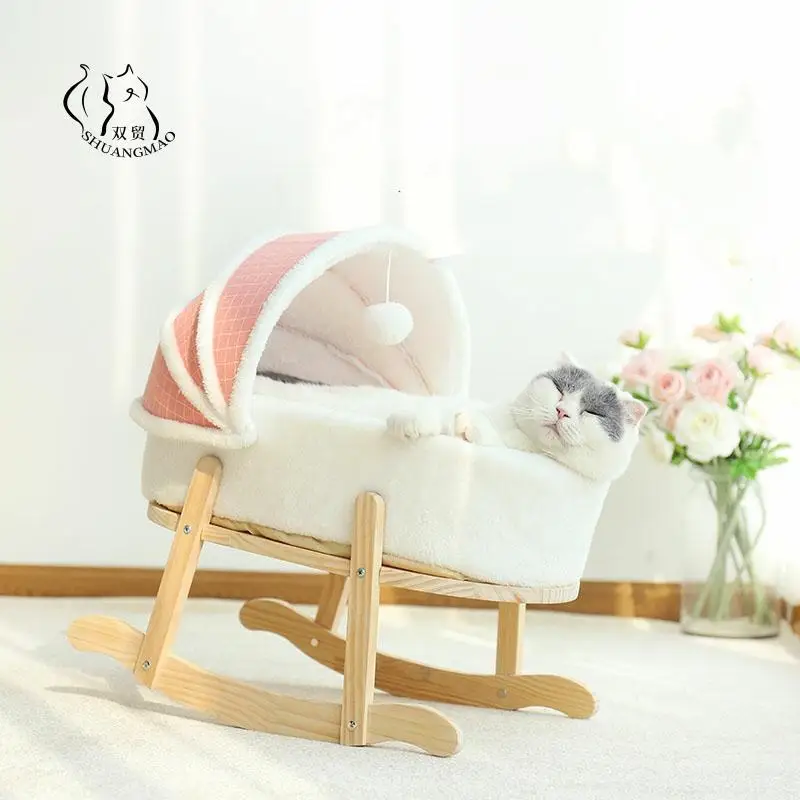 Лежак для кошек палатка-качели моющийся Мягкий Плюшевый домик домашних животных
