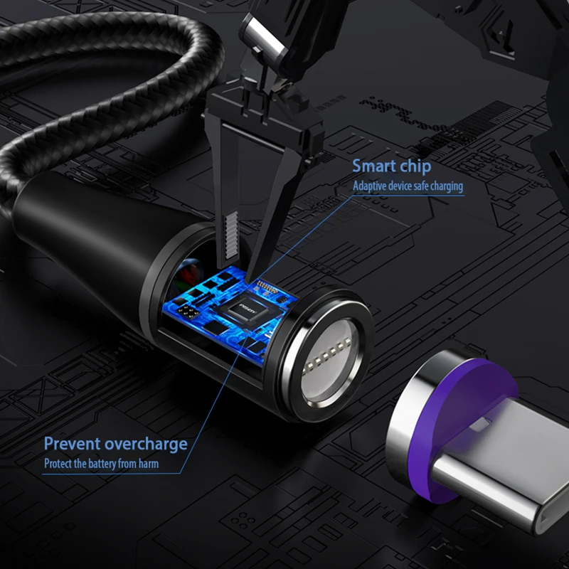 Swalle-1m-Magnetic-Cable-Micro-USB-Type-C-Adapter-Charger-Fast-Charging-For-Phone-XS-Max (3)