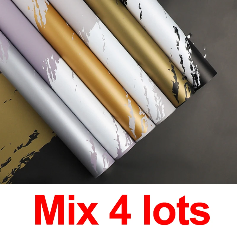 Mix 4lots 20 шт новые цветы оберточная бумага для букета утолщение Водонепроницаемая оберточная бумага цветочный флорист поставки упаковочные материалы - Цвет: Mix 4lots