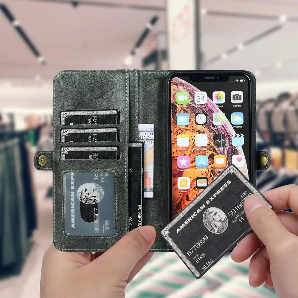 Съемный кошелек чехол для samsung Galaxy A50 A70 A40 A10 A30 кожаный чехол для samsung Примечание 10 Note 8 9 S10 плюс S9 S8 сумка EEMIA