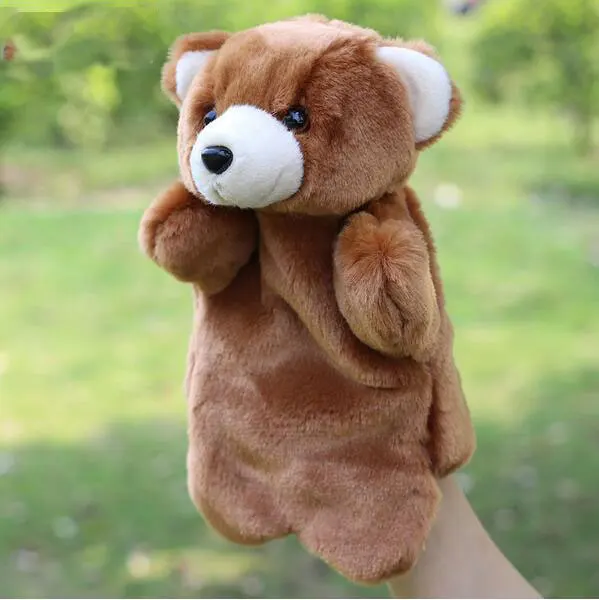 Моделирование животных Медведь Панда Свинья собака ручной кукольный плюшевый ручной Мопс ручной поп куклы Обучающие Развивающие игрушки марионеты - Цвет: Hand Puppet