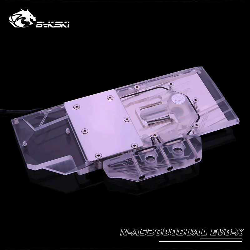 Bykski N-AS2080DUAL EVO-X GPU водяного охлаждения блок для ASUS DUAL RTX2080 EVO