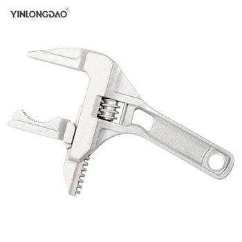 

Multi-function Handle Universal Wrench Large Opening Bathroom Wrench Screw Key Nut Wrench Adjustable Aluminum Alloy Repair Tool