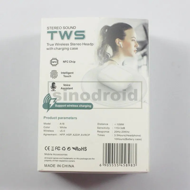 A18 TWS Bluetooth 5,0 Eardphone беспроводное NFC соединение Qi Беспроводная зарядка наушники всплывающее окно Автоматическое Сопряжение Siri Wakeup