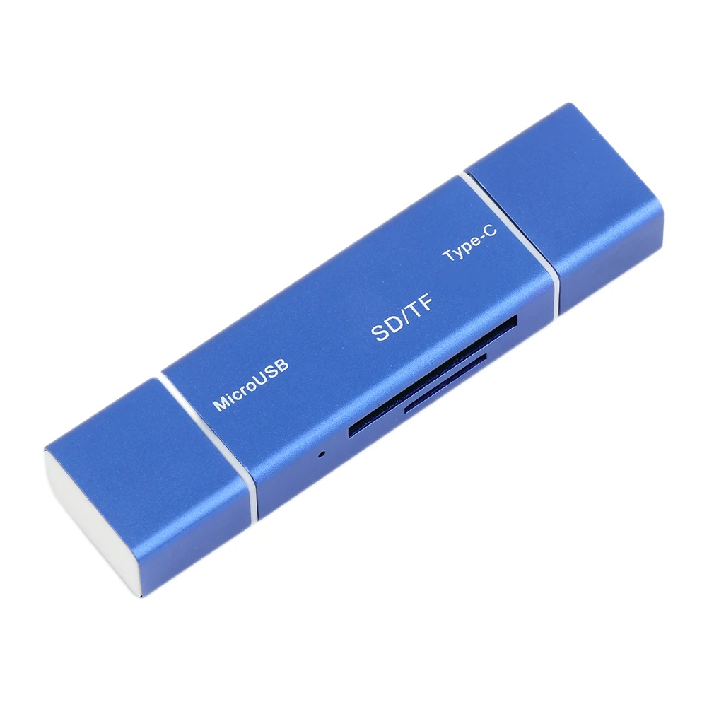 Супер высокоскоростной OTG адаптер для мобильного телефона type-C кардридер USB-A микро кардридер для портативных ПК черный/синий Прямая