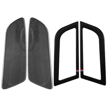 

Carbon Fiber Rear Car Door Panel Cover Sticker Trim with New Carbon Fiber Air Conditioner Door Vent Cover Trim