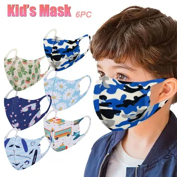 

Outdoor Mouth Mask 6PC Children Kids Washable Face Cover Outdoor Protection Toddler Reusable protective face mask