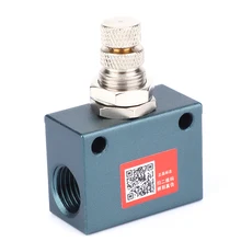 ASC200-08 G1/4 пневматический клапан с контролем скорости потока воздуха Алюминиевый сплав Дроссельный клапан алюминиевый сплав дроссельной заслонки магнитный клапан