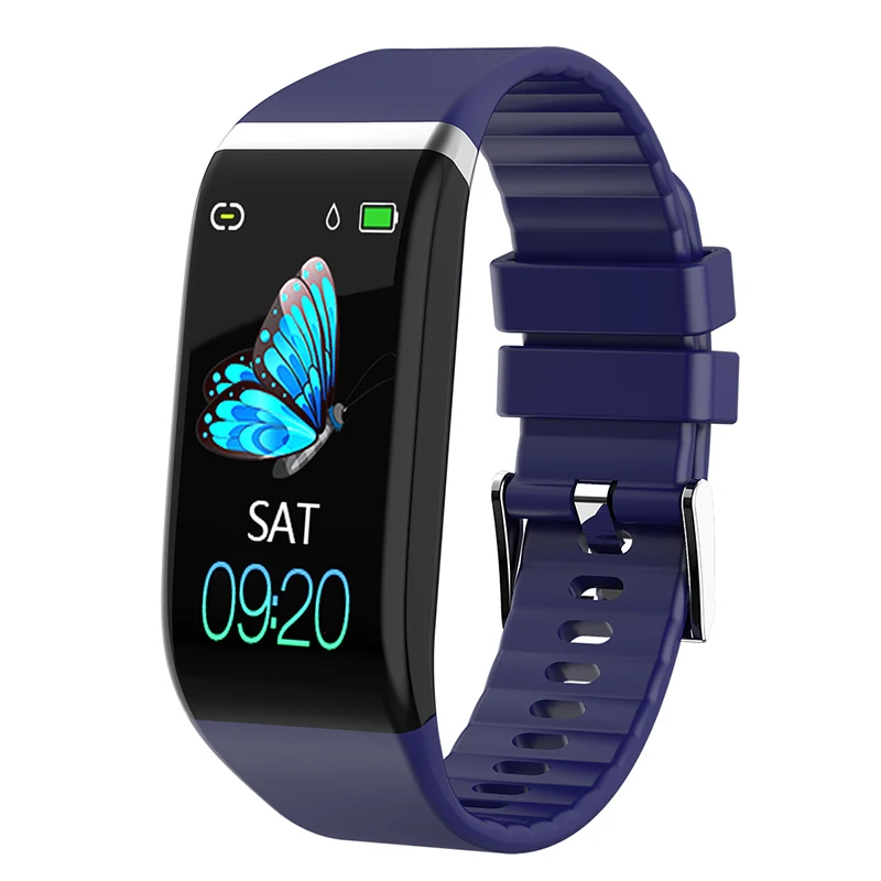Smart Bracelet Heart Rate Blood Pressure Oxygen Exercise Bluetooth Step LHB99 - Цвет: Синий