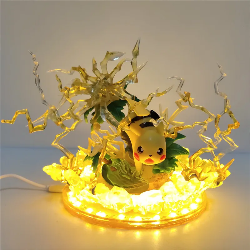Pokemon Pikachu Figurien PVC Action Figures LED Lights Pikachu Toys Anime Pokemon Game Pikachu Figure Model Dolls Xmas Gifts