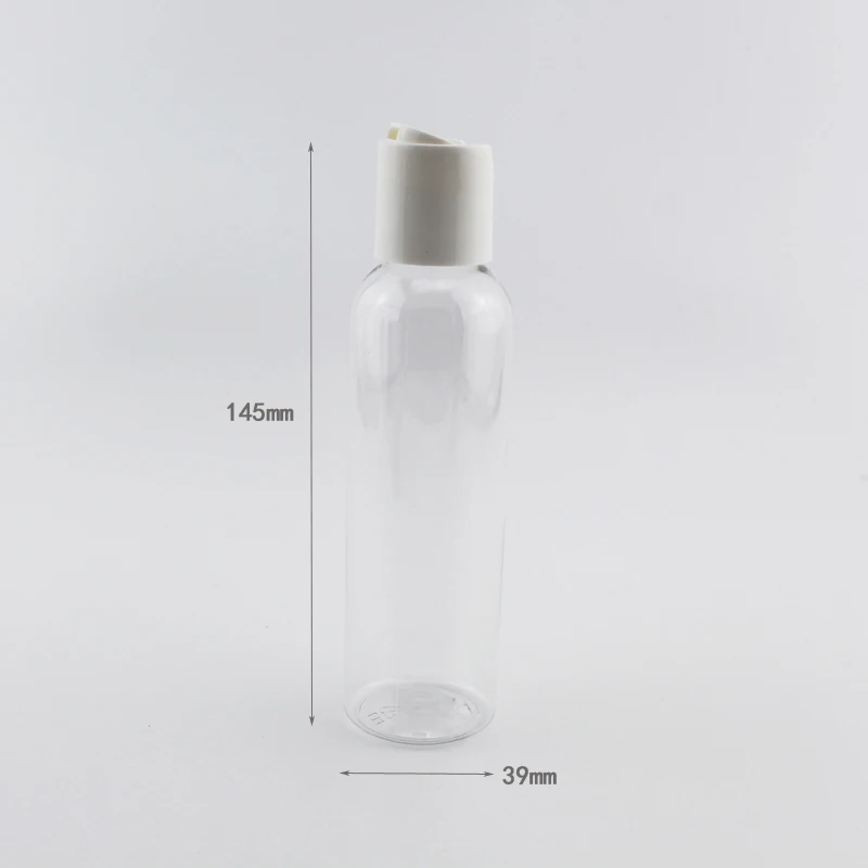 블랙 로션 크림 화장품 병, 디스크 탑 캡 포함, 4oz 플라스틱 병 용기, 샴푸 PET 병 바이알, 120cc, 120ml, 40 개