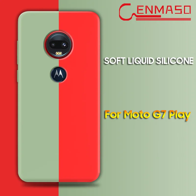 

For Motorola Moto G7 Play Case Soft Liquid Silicone Back Cover for Motorola Moto G7 Power EU Version G7 Plus Protect Cases Shell