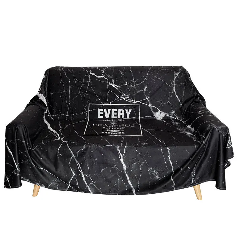 Microfine Marble Nordic Simple Sofa Cover Modern Full Cover Back Towel Funda Sofa for Living Room Four Seasons Fabric
