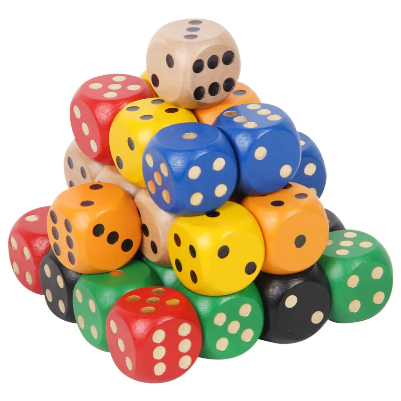 

Wooden Dice 30mm Wooden Dice a Viariety of Color Can Selection Game Dice Wooden Toy