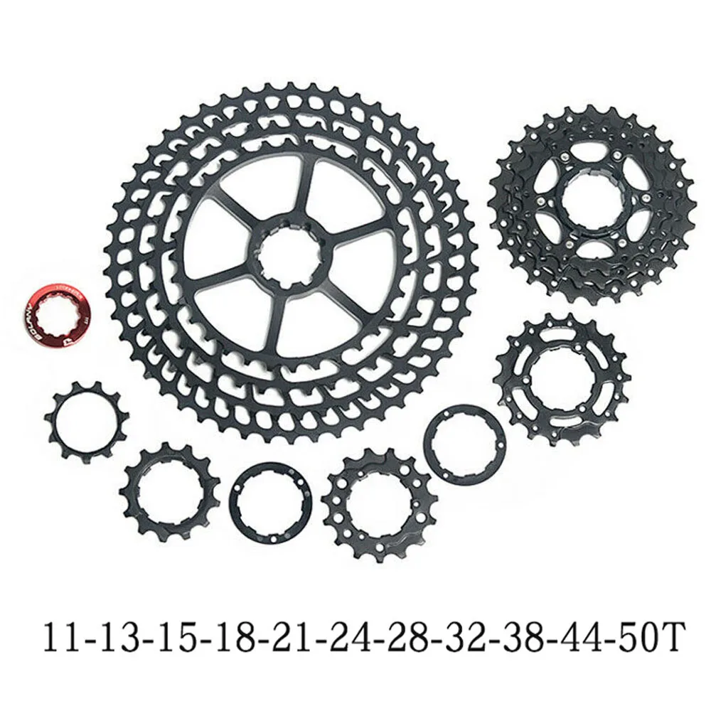 

BOLANY 11-50T 11 Speed MTB Mountain Bike Freewheel Cycling Hollow Cassette Sprocket Flywheel Replacement Bicycle Parts