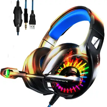 

For Computer Games PC Stereo 3.5mm Wired Gaming BEESCLOVERs Noise Reduction Headphone With Mic