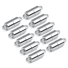 

5-10Set/Lot Rhodium Color Column Round Strong Magnetic Clasps Ending Connectors Dor DIY Bracelet Findings DIY