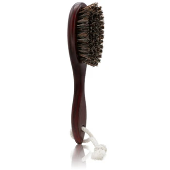 

Brown Natural Soft Goat Bristle Hair ing Brush Beard Comb Oval Wood Handle Barber Dust Brush For Broken Hair Cleaning Tool