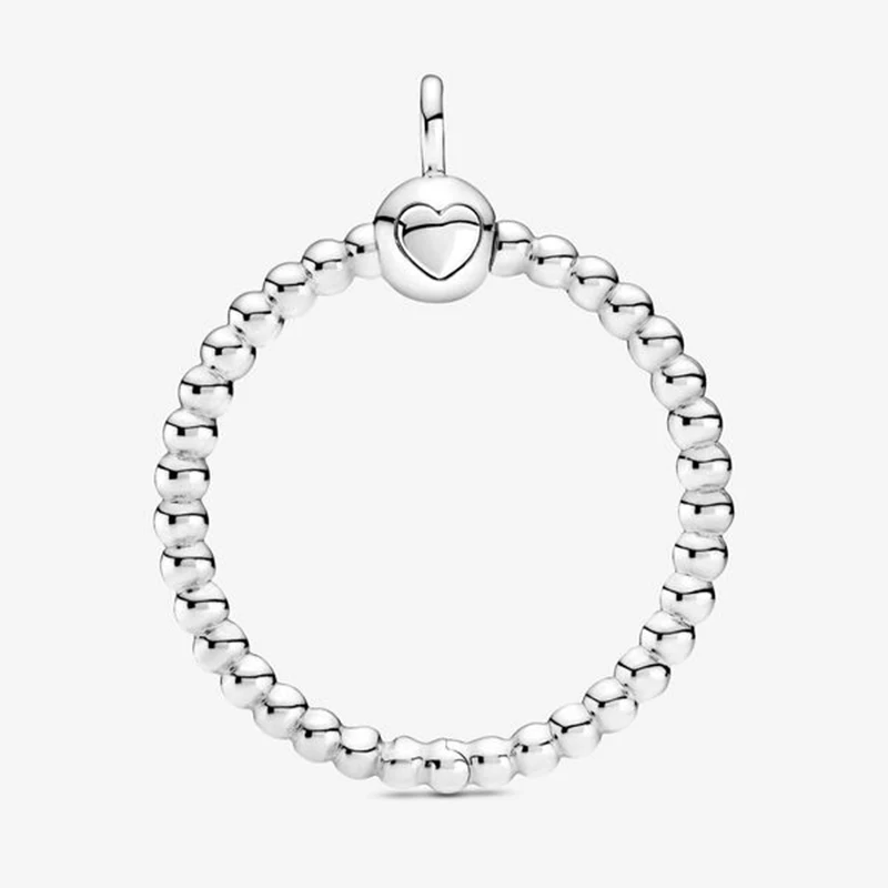 

925 Sterling Silver 2020 New Arrival Autumn Medium Beaded O Pandora Charm Fit Original Pandora Charm Necklace Jewelry Gift